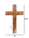Wall Cross, Crosses from Bethlehem, 6'' - 16 CM, Holy Land. Olive Wood Crucifix. Hanging Home Decor. Gift for Godparents, Grandchildren, New House, Christmas or Easter