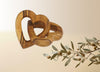Olive Wood Connected Hearts | A Great Gift on Valentine, Engagement and Wedding