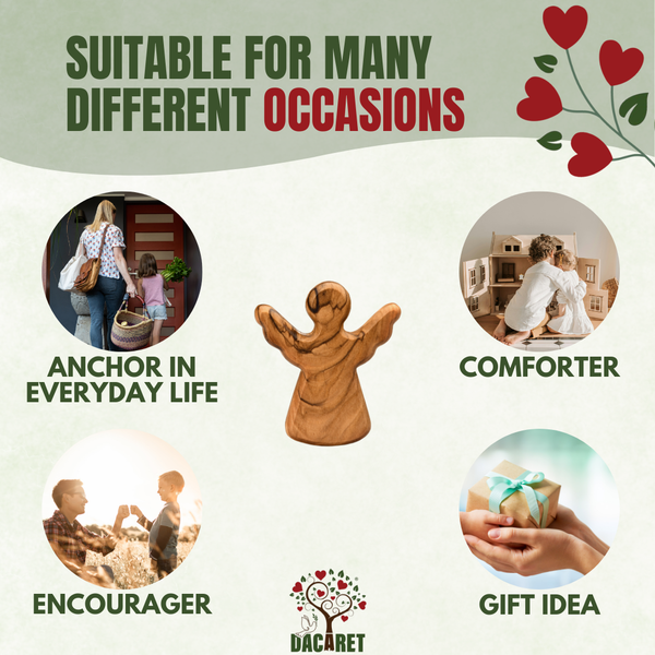 4” Personalized Olive Wood Guardian Angel