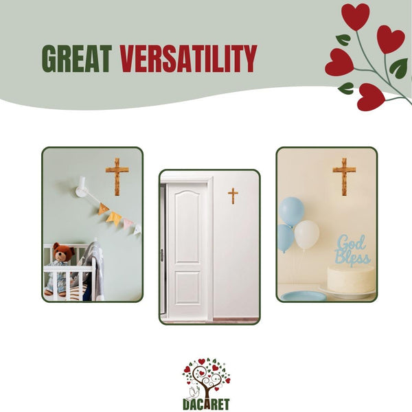 Wall Cross, Crosses from Bethlehem, 10'' - 25CM, Holy Land. Olive Wood Crucifix. Hanging Home Decor. Gift for Godparents, Grandchildren, New House, Christmas or Easter