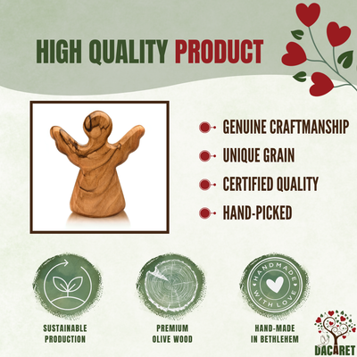 2.3” Personalized Olive Wood Guardian Angel