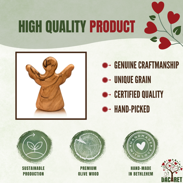 4” Personalized Olive Wood Guardian Angel