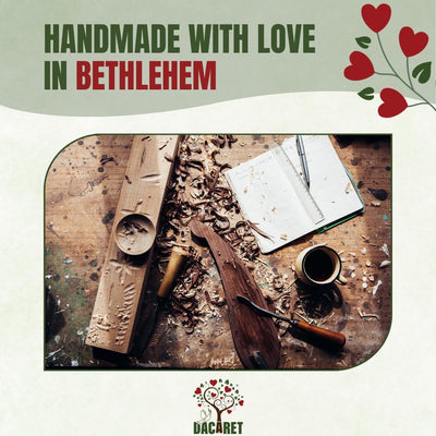 Personalized Olive Wood Connected Hearts