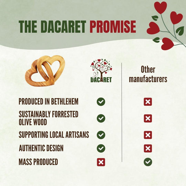 Olive Wood Connected Hearts | A Great Gift on Valentine, Engagement and Wedding