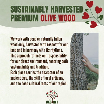 Personalized Olive Wood Connected Hearts