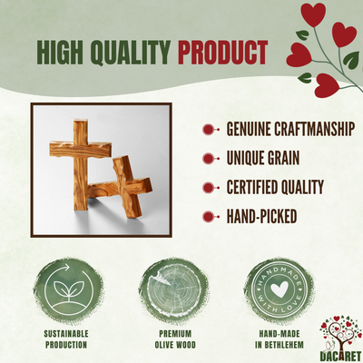10'' Customized Wall Cross from Bethlehem, Holy Land | Olive Wood Crucifix
