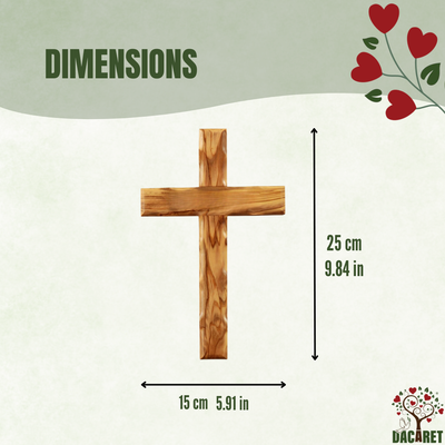 10'' Customized Wall Cross from Bethlehem, Holy Land | Olive Wood Crucifix